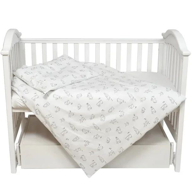 Сменная постель 3 эл. Twins Zoo 3022-TZ-01, white rabbit